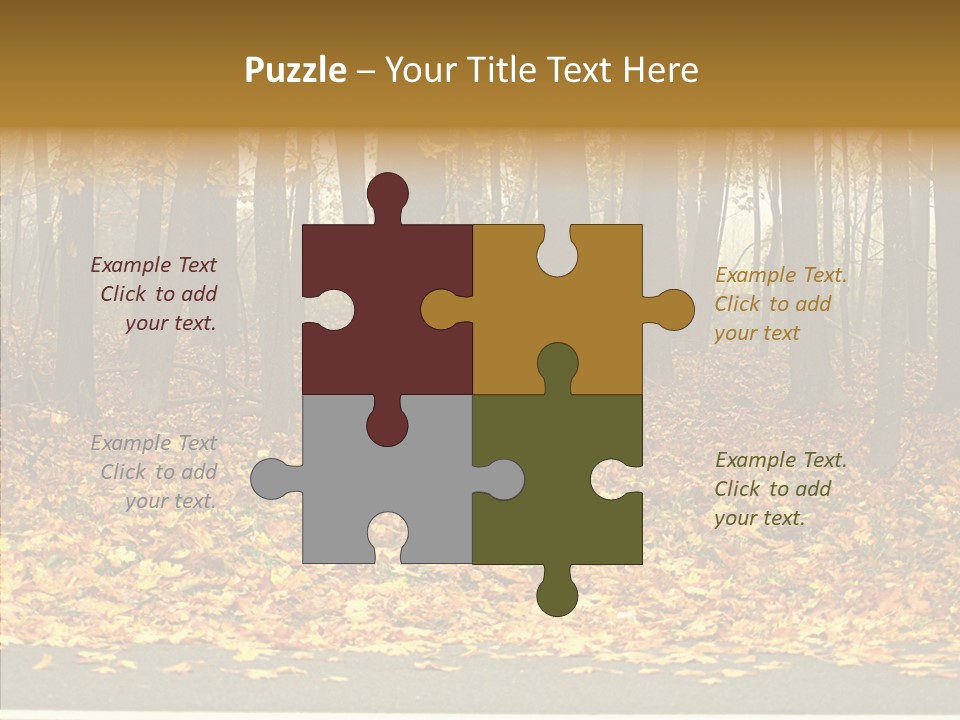 Yellow Mist Trees PowerPoint Template