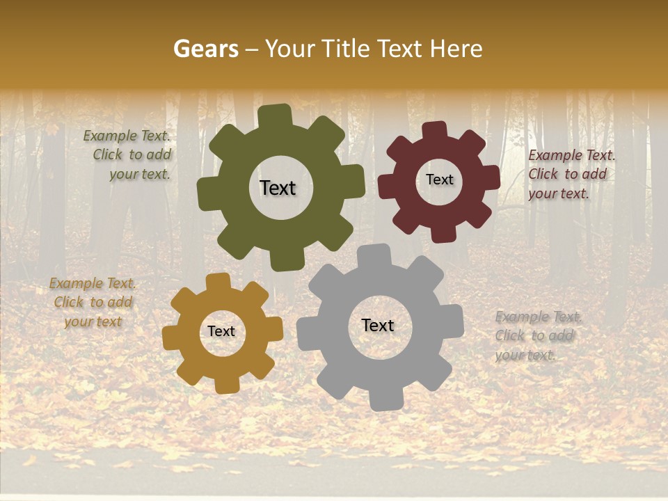 Yellow Mist Trees PowerPoint Template