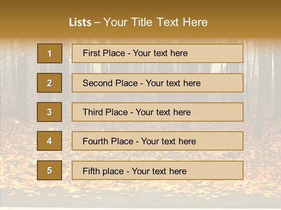 Yellow Mist Trees PowerPoint Template
