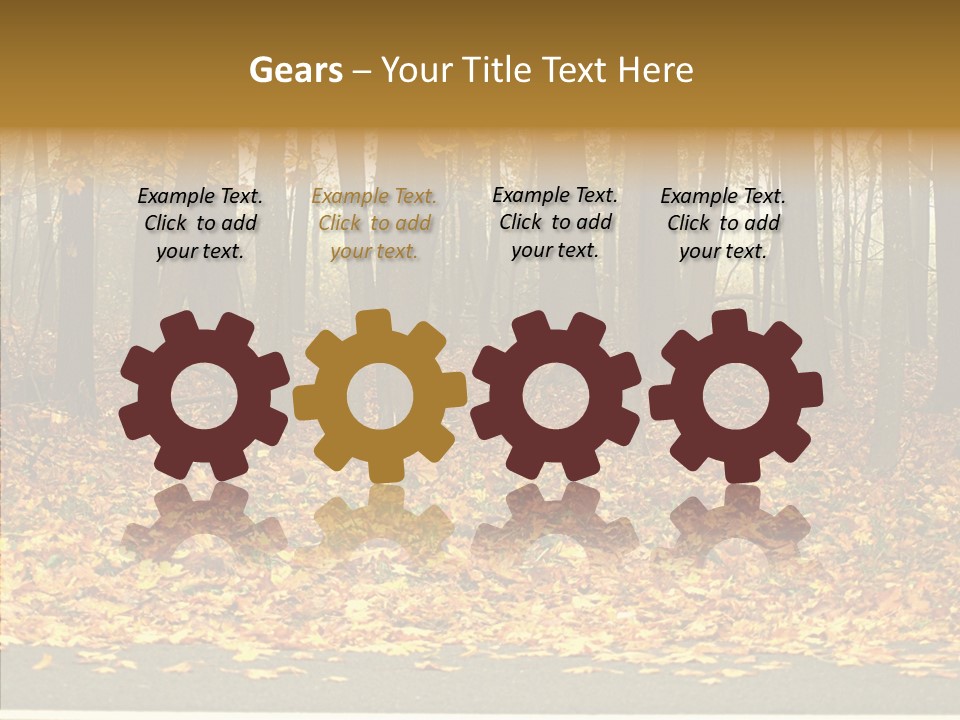 Yellow Mist Trees PowerPoint Template