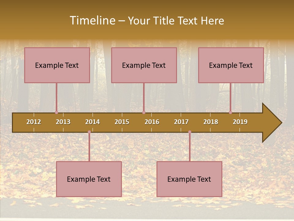 Yellow Mist Trees PowerPoint Template