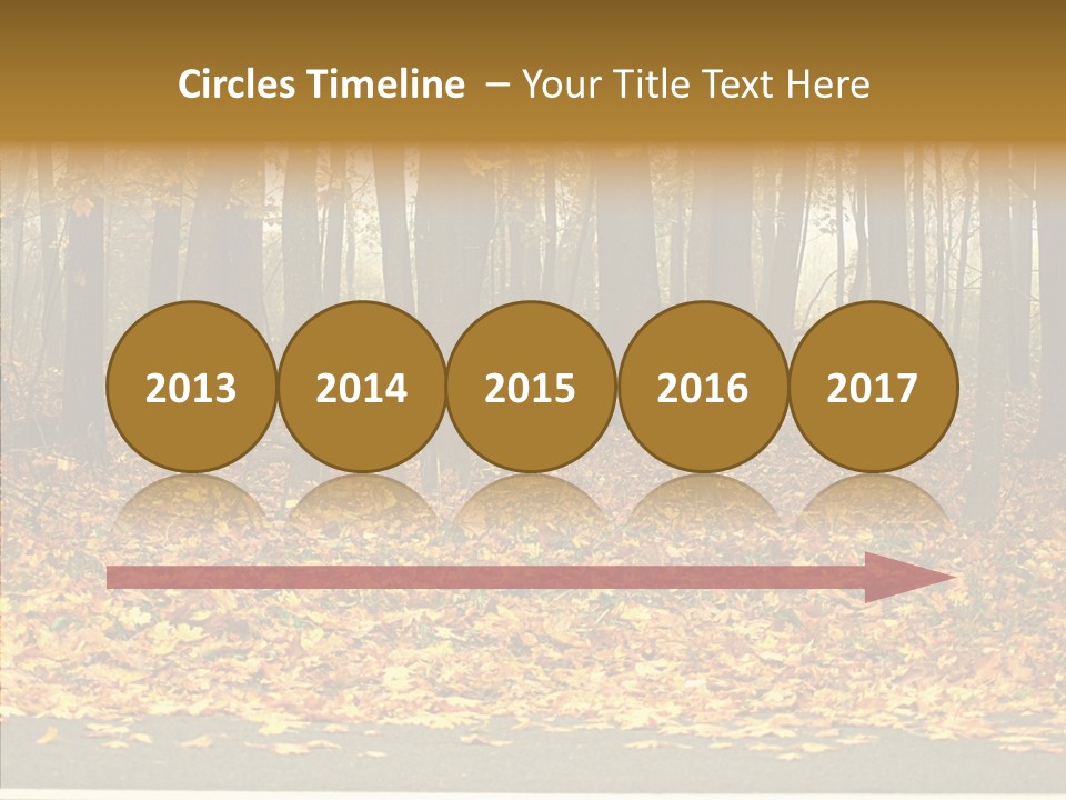 Yellow Mist Trees PowerPoint Template