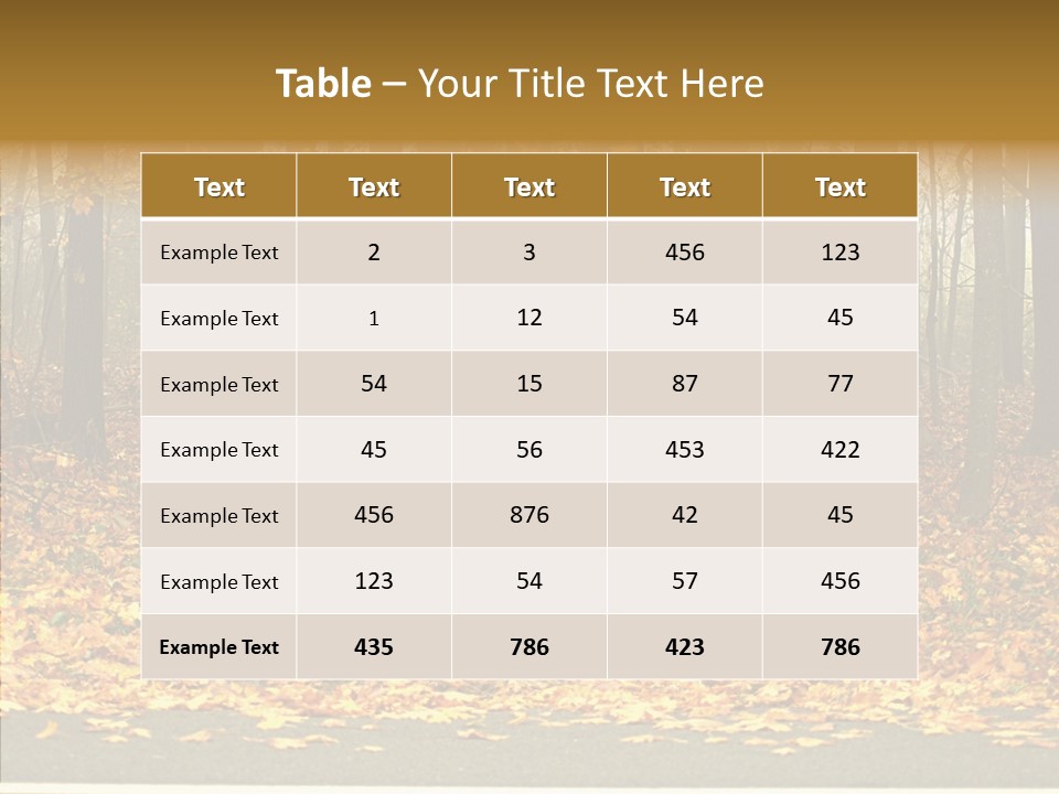 Yellow Mist Trees PowerPoint Template