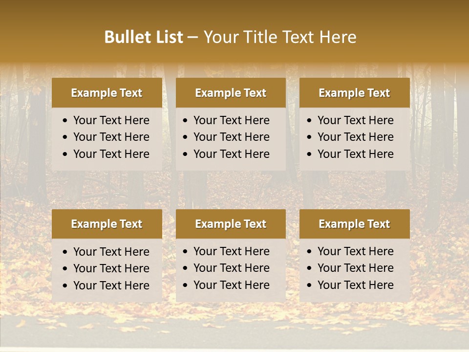 Yellow Mist Trees PowerPoint Template