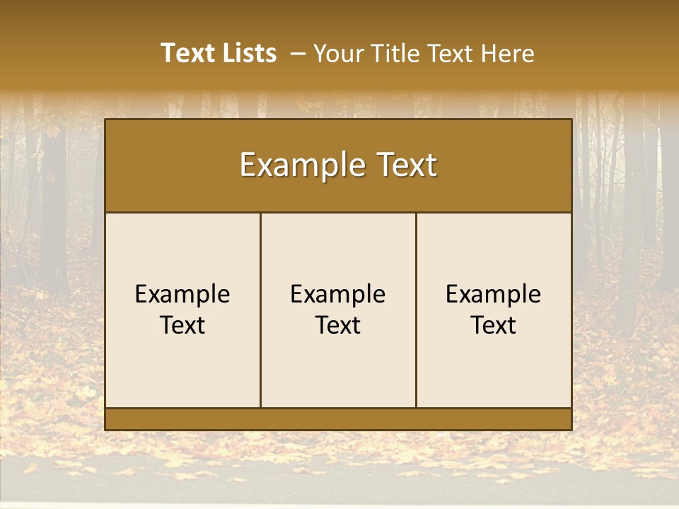 Yellow Mist Trees PowerPoint Template