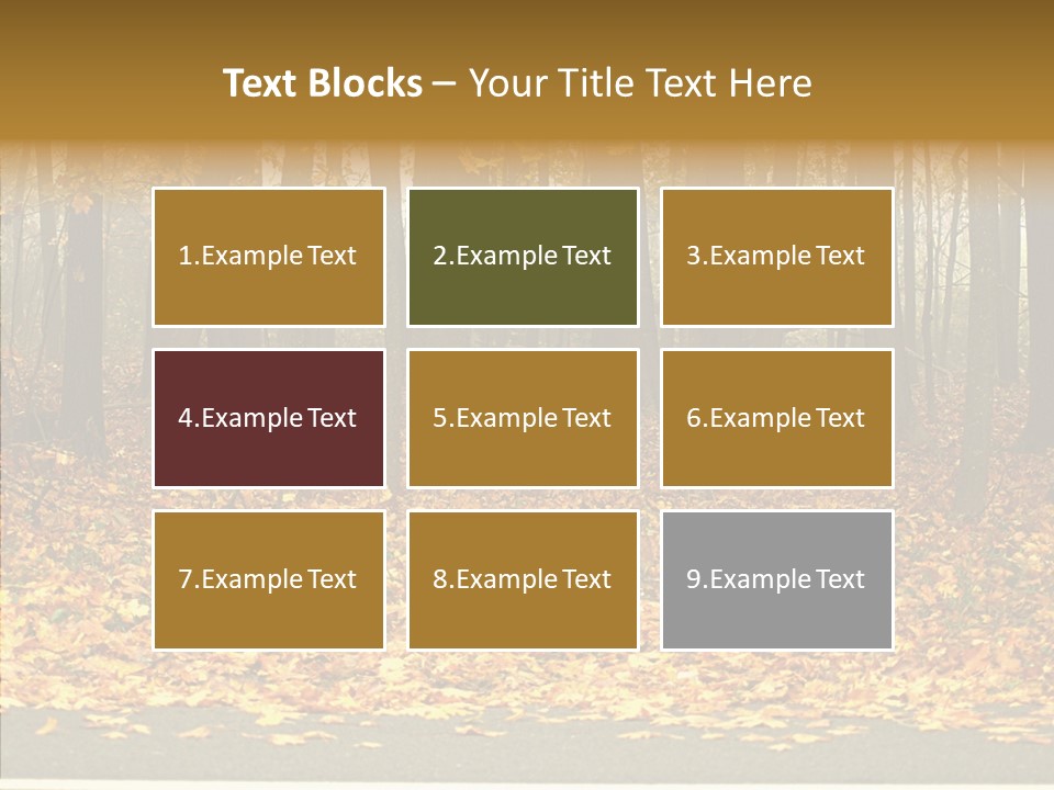 Yellow Mist Trees PowerPoint Template
