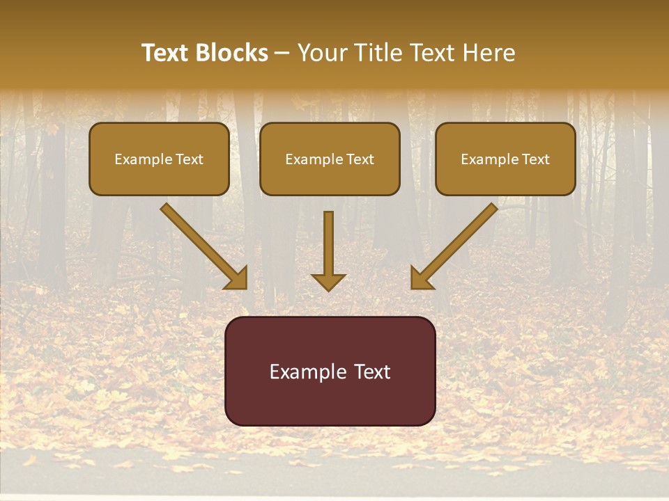 Yellow Mist Trees PowerPoint Template