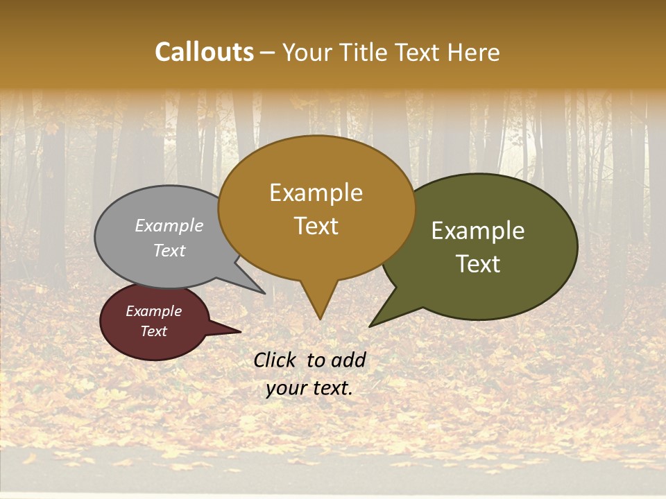Yellow Mist Trees PowerPoint Template