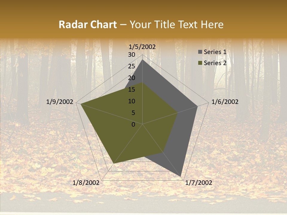 Yellow Mist Trees PowerPoint Template