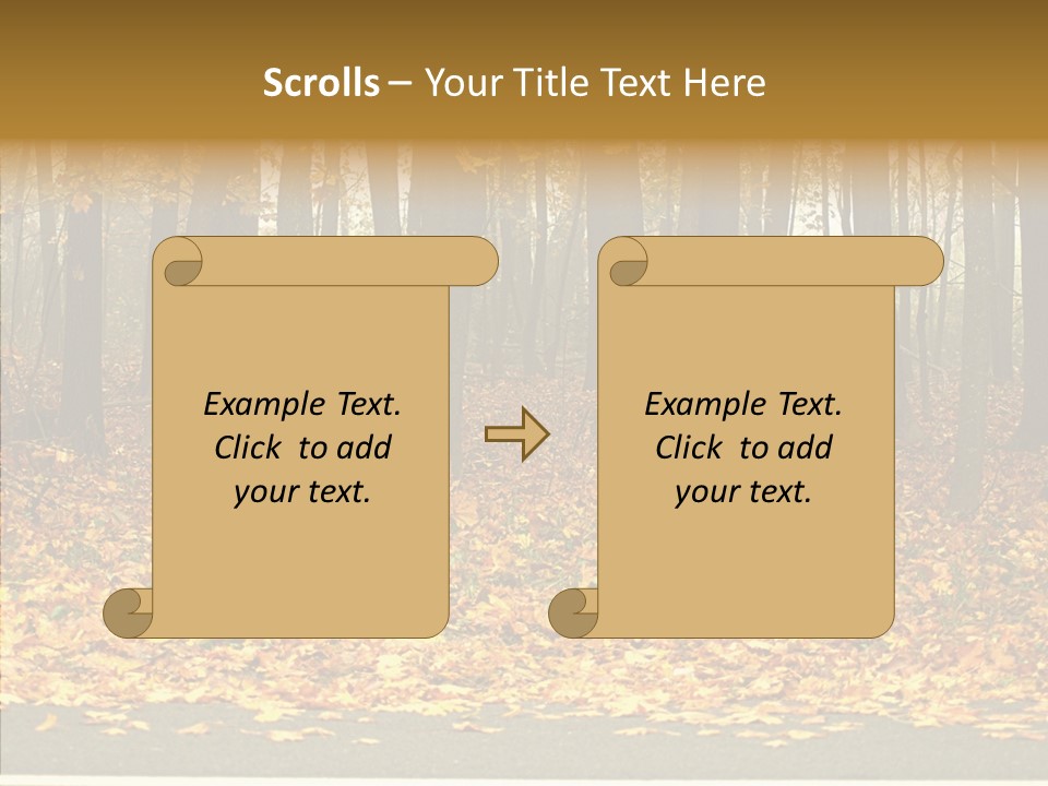 Yellow Mist Trees PowerPoint Template