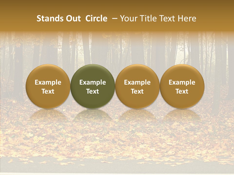 Yellow Mist Trees PowerPoint Template