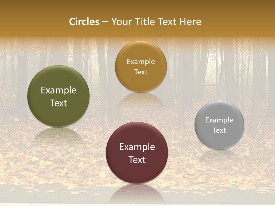 Yellow Mist Trees PowerPoint Template