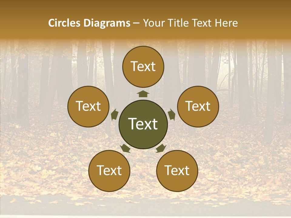 Yellow Mist Trees PowerPoint Template