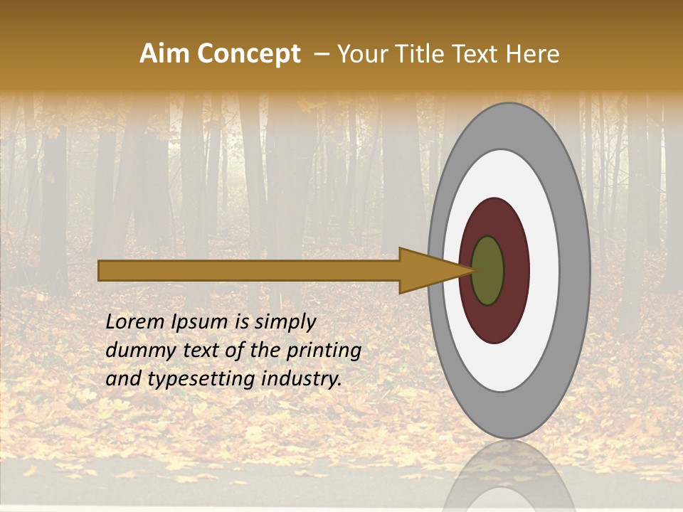 Yellow Mist Trees PowerPoint Template