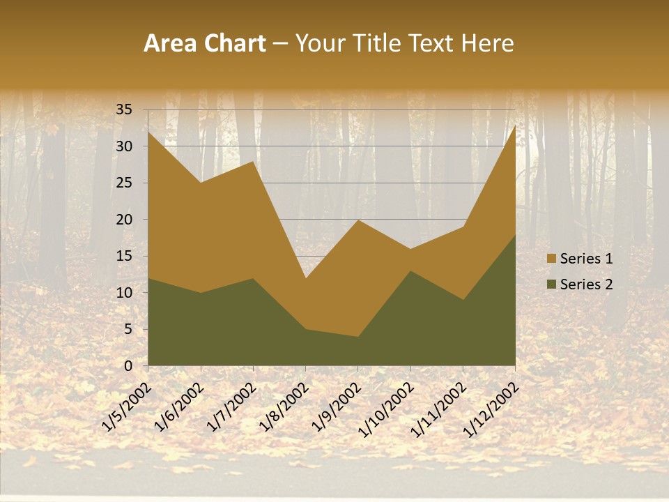 Yellow Mist Trees PowerPoint Template