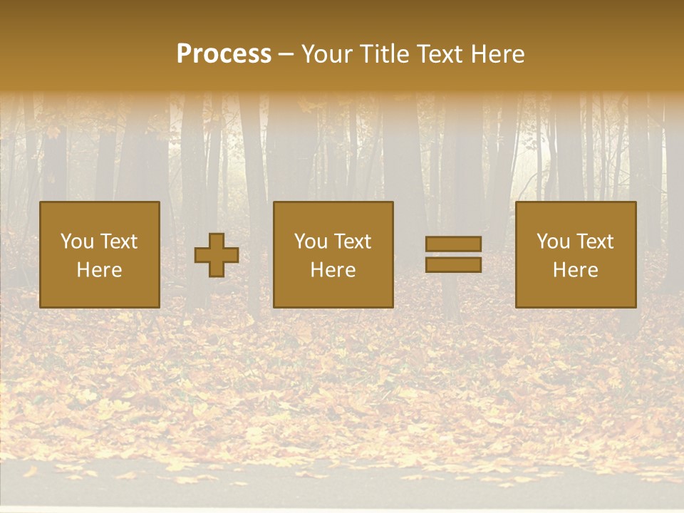 Yellow Mist Trees PowerPoint Template
