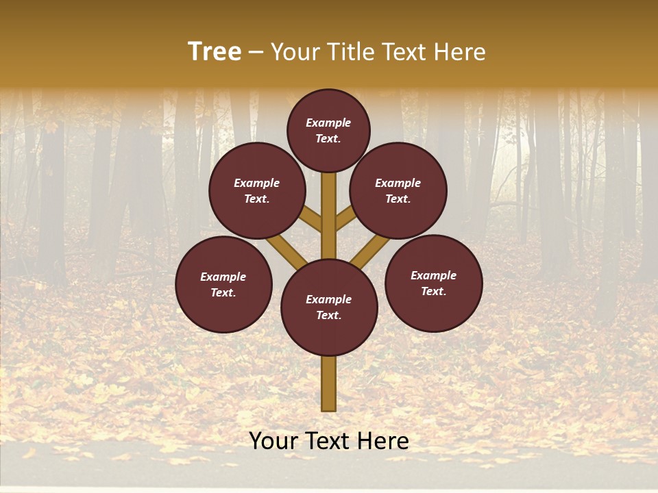 Yellow Mist Trees PowerPoint Template