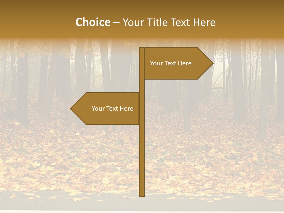 Yellow Mist Trees PowerPoint Template