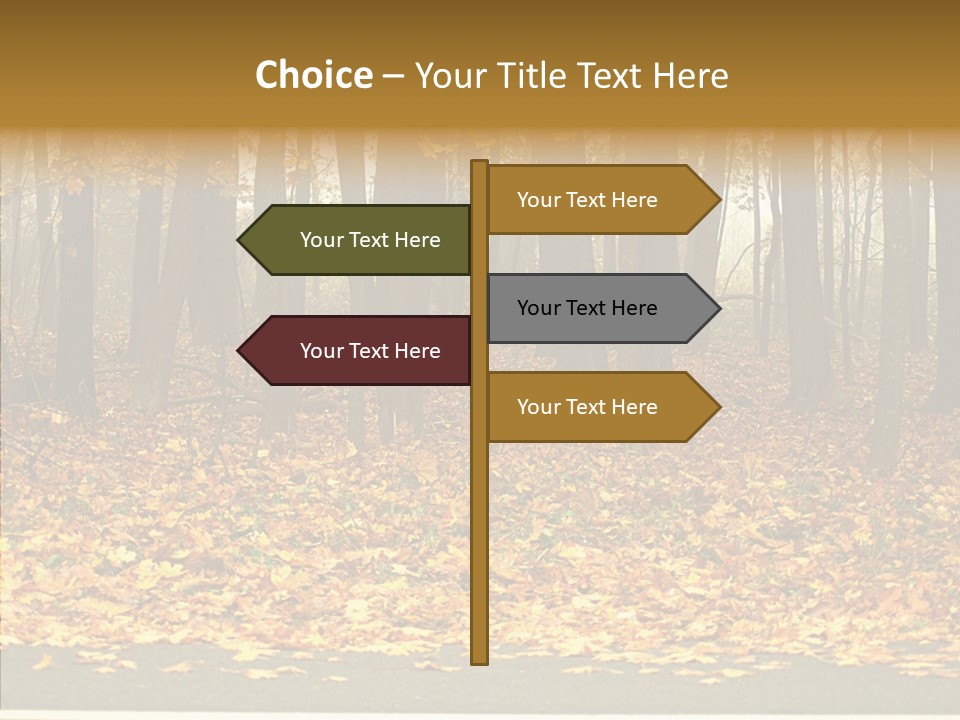 Yellow Mist Trees PowerPoint Template