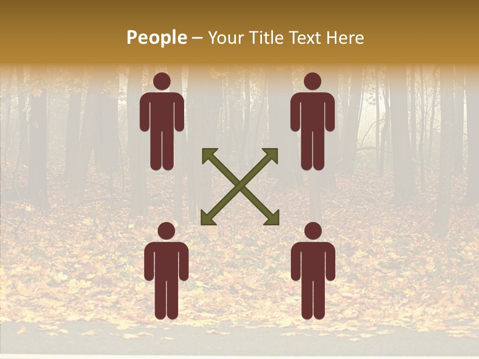 Yellow Mist Trees PowerPoint Template