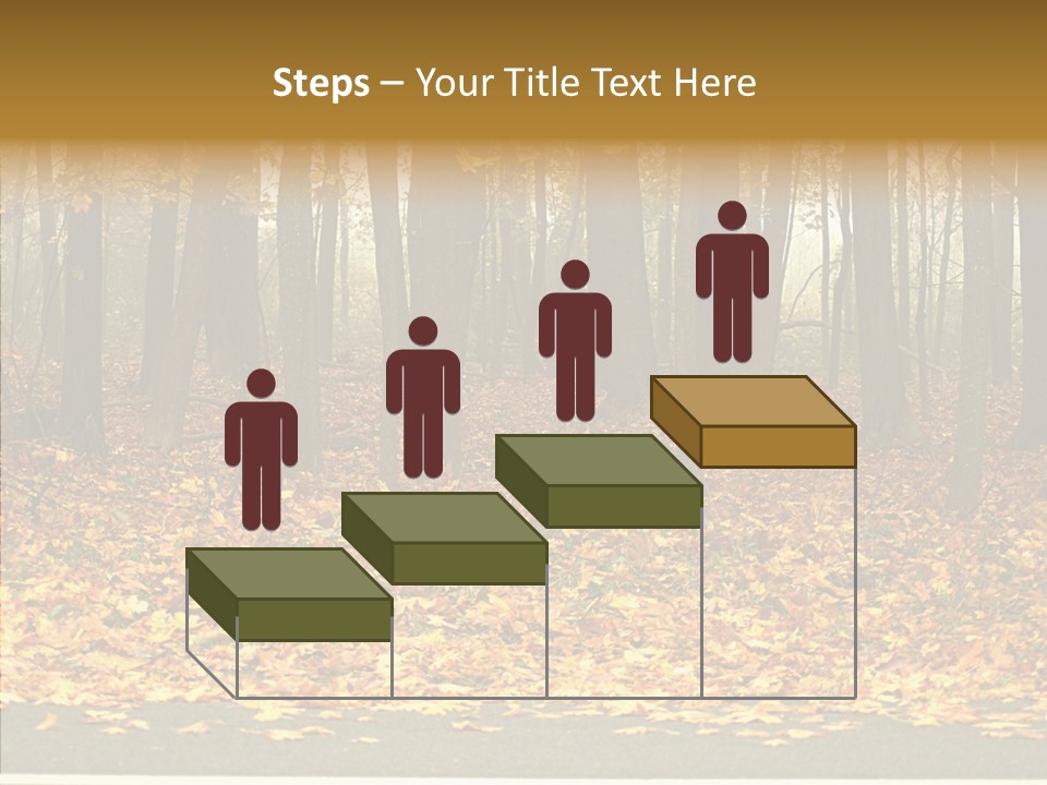 Yellow Mist Trees PowerPoint Template