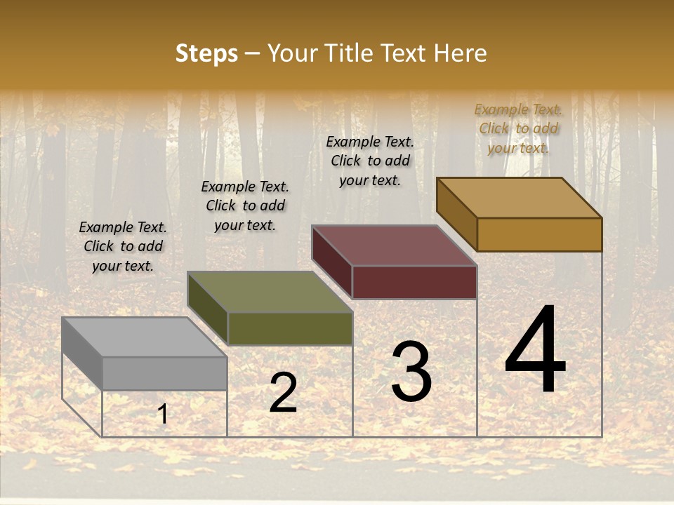 Yellow Mist Trees PowerPoint Template