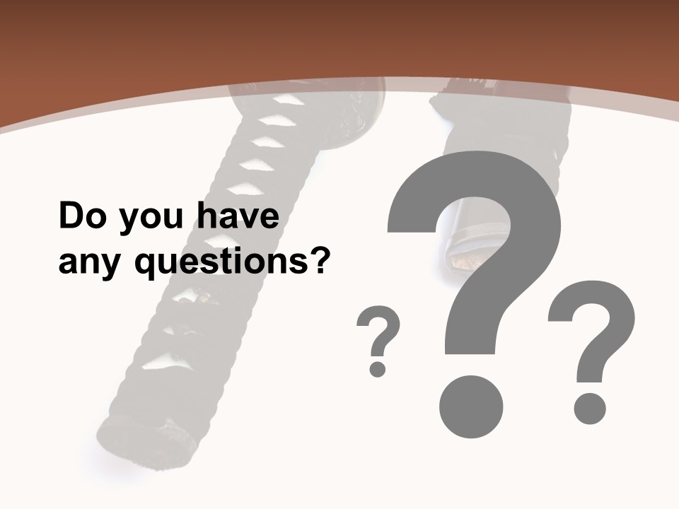 O Seppa Swordsman Bushido PowerPoint Template