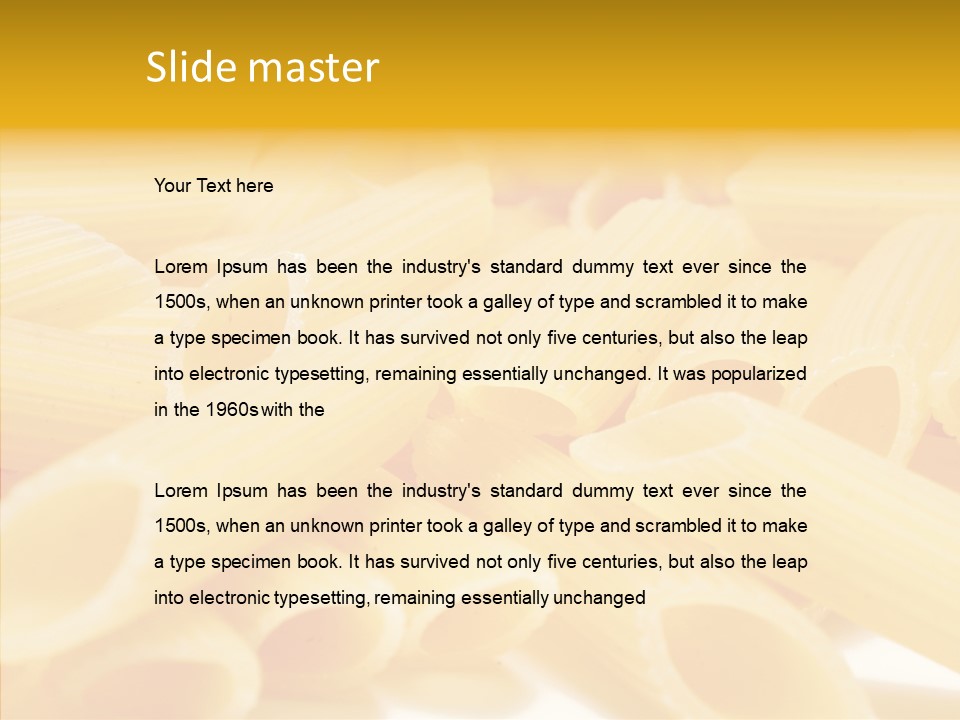 Uncooked Lunch Eat PowerPoint Template