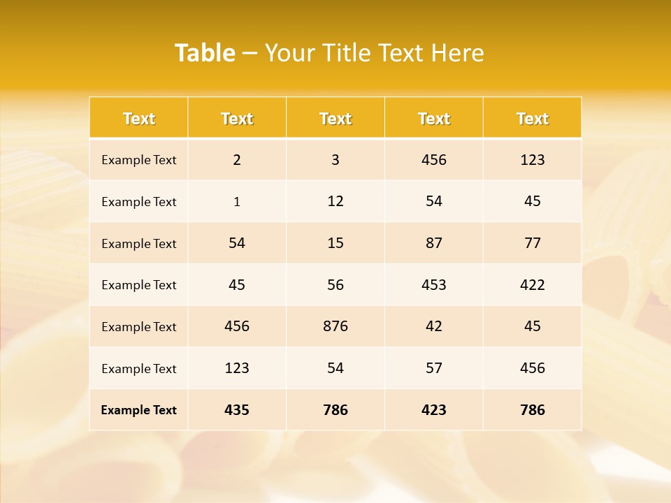 Uncooked Lunch Eat PowerPoint Template