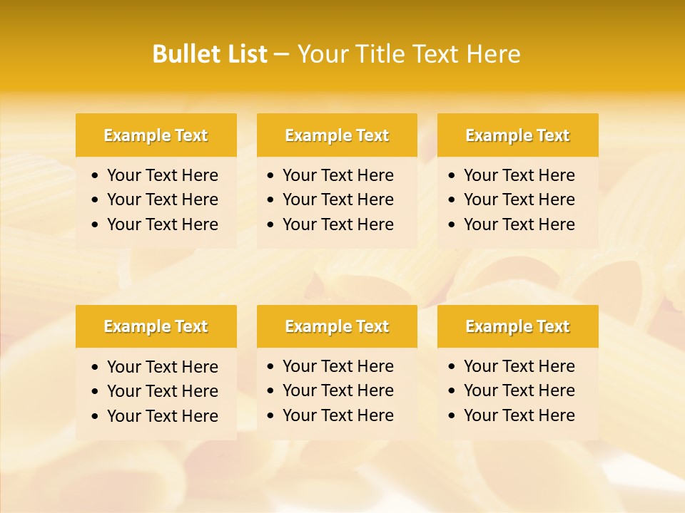 Uncooked Lunch Eat PowerPoint Template