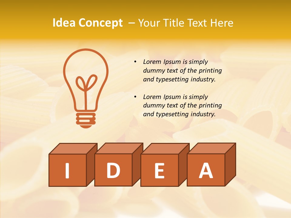 Uncooked Lunch Eat PowerPoint Template