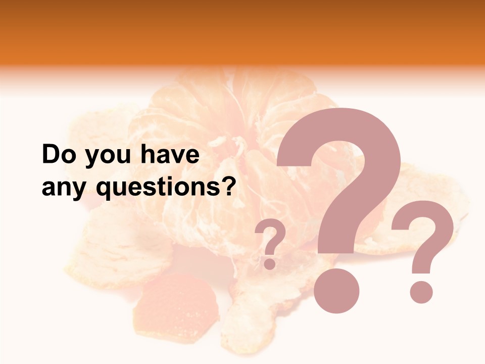 Orange Clementine Breakfast PowerPoint Template