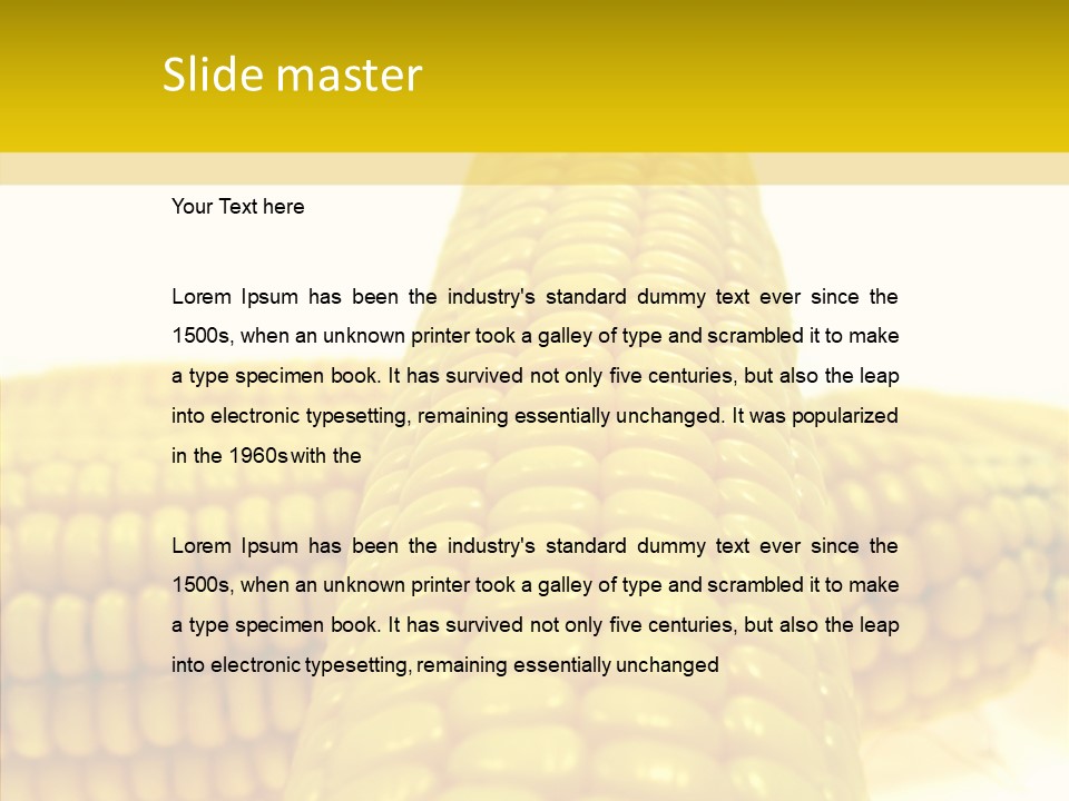 Corn Delicious Culture PowerPoint Template
