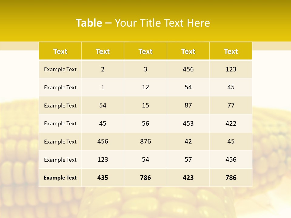 Corn Delicious Culture PowerPoint Template