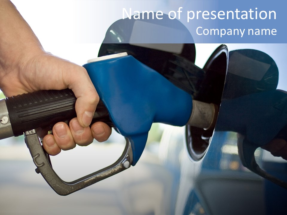 Car Gasoline Disaster PowerPoint Template