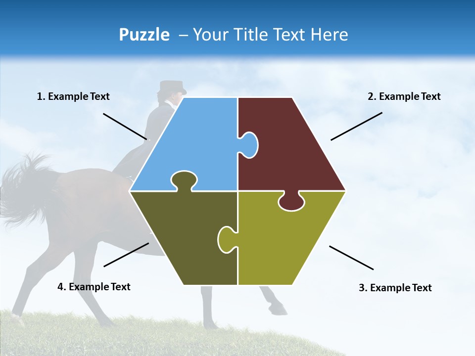 Horseman Stallion Woman PowerPoint Template