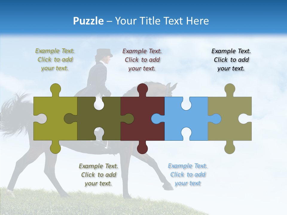 Horseman Stallion Woman PowerPoint Template