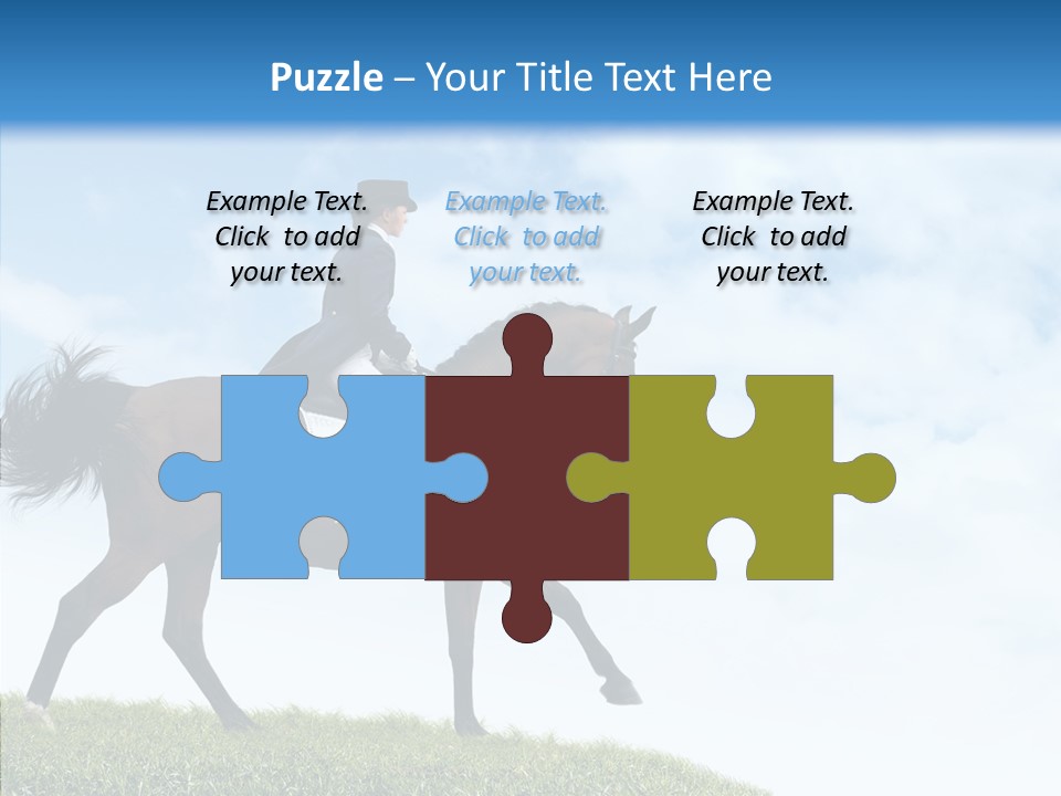 Horseman Stallion Woman PowerPoint Template