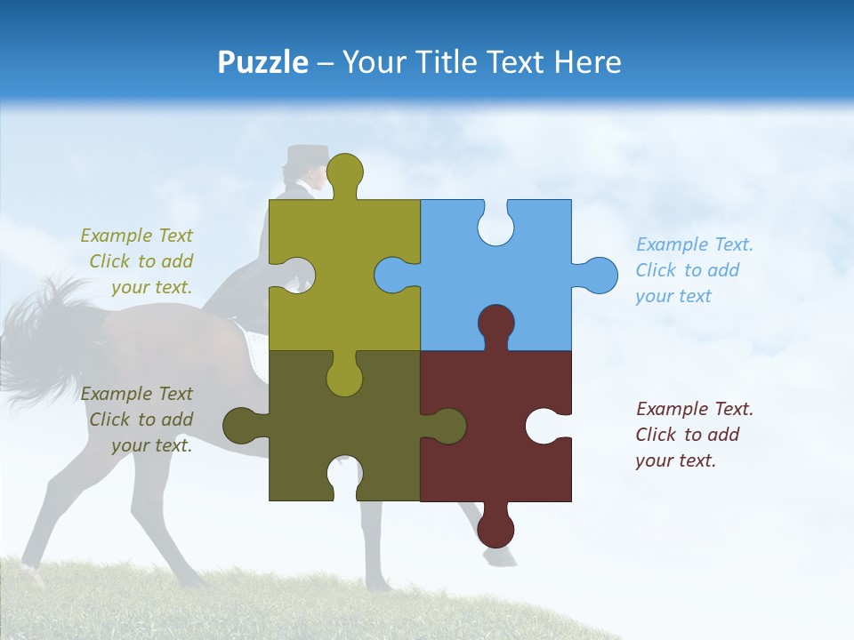 Horseman Stallion Woman PowerPoint Template