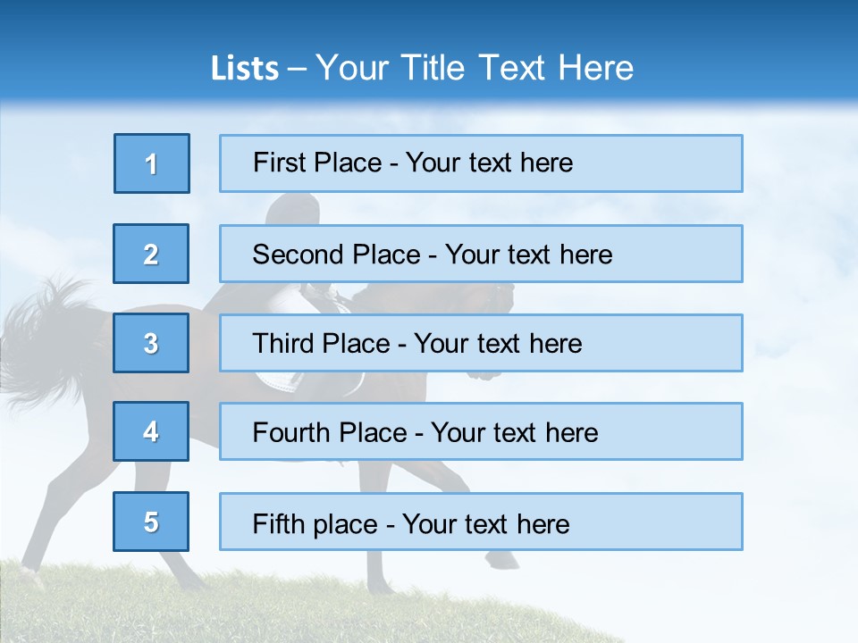 Horseman Stallion Woman PowerPoint Template