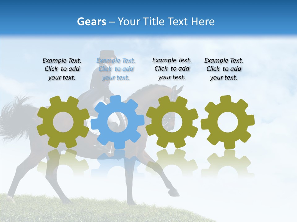 Horseman Stallion Woman PowerPoint Template