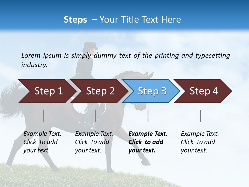 Horseman Stallion Woman PowerPoint Template