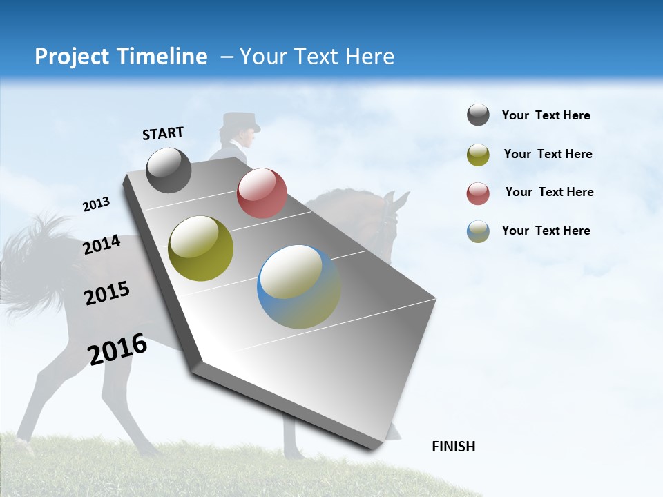 Horseman Stallion Woman PowerPoint Template
