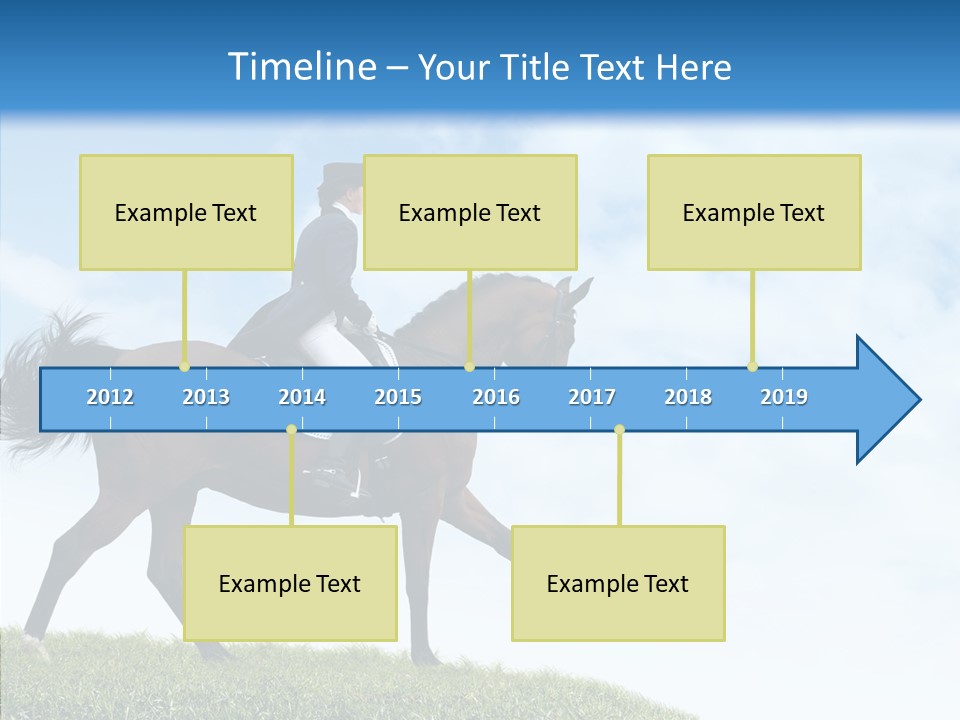 Horseman Stallion Woman PowerPoint Template