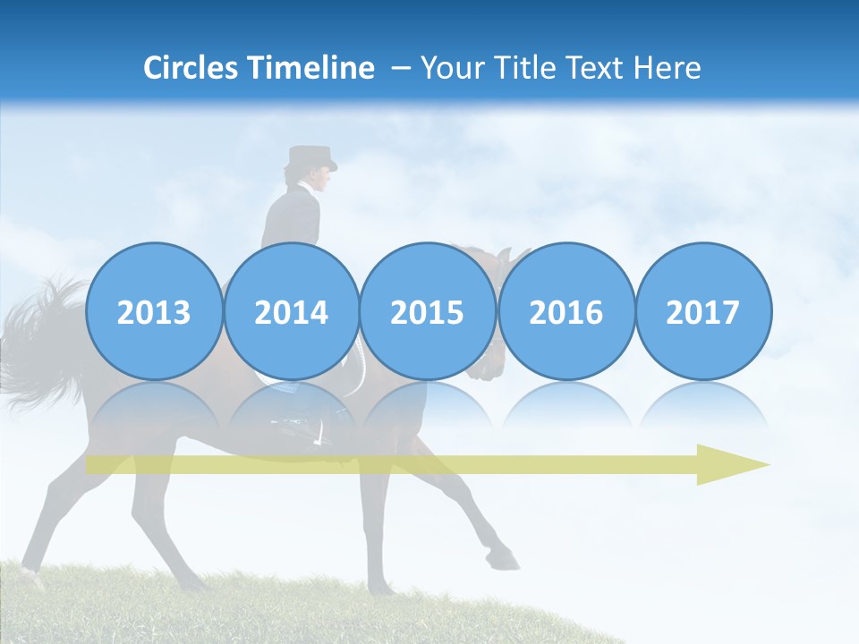 Horseman Stallion Woman PowerPoint Template