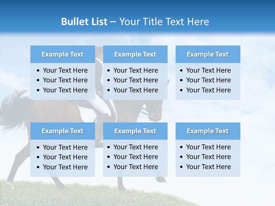 Horseman Stallion Woman PowerPoint Template