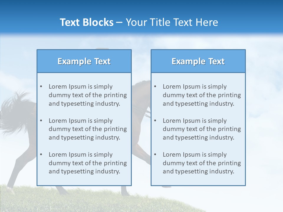 Horseman Stallion Woman PowerPoint Template