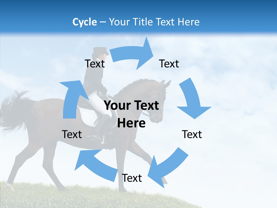 Horseman Stallion Woman PowerPoint Template