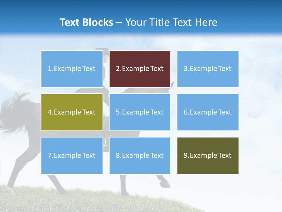 Horseman Stallion Woman PowerPoint Template