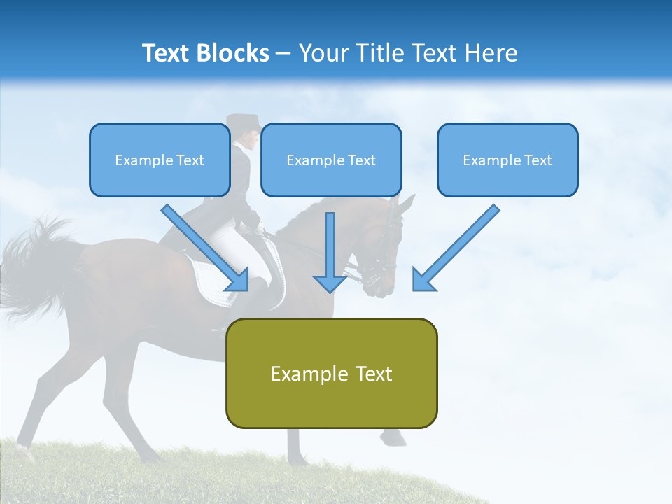 Horseman Stallion Woman PowerPoint Template